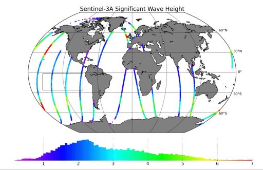 First Sentinel-3A Altimeter Treks - Image: Copernicus Program