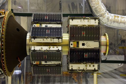 CYGNSS Satellites on Launch Adapter - Photo: NASA Kennedy