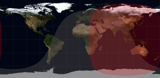 NROL-37 - Current Orbit & Coverage Zone