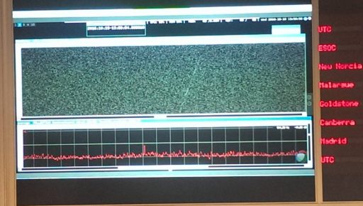 Schiaparelli's UHF Signal captured by GMRT prior to Entry - Photo: ESA