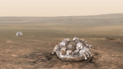 Schiaparelli on the Martian Surface - Image: ESA/ATG Medialab