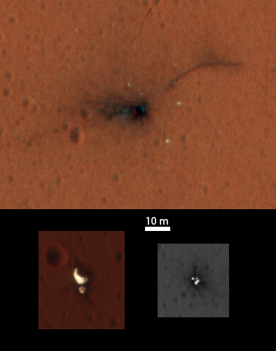 Schiaparelli's Crash Site in Color - Image: NASA/JPL-Caltech/University of Arizona