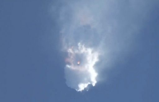 2015 Falcon 9 launch failure - Photo: NASA TV