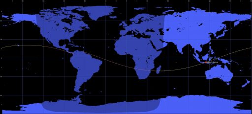Falcon 9 F28 final orbit - Image: Spaceflight101/Orbitron