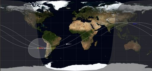 Current Debris Dispersion - Image: Spaceflight101/JSatTrak