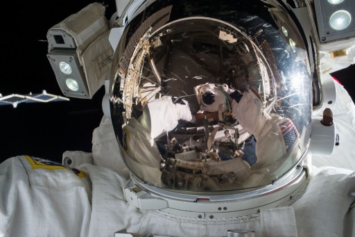 Kjell Lindgren during one of two spacewalks - Photo: NASA