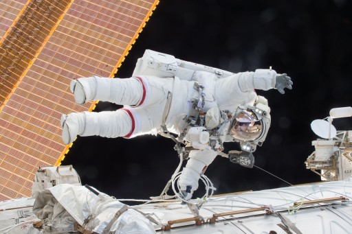Scott Kelly during the last of his three EVAs - Photo: NASA
