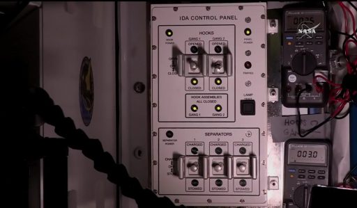 IDA Control Unit showing good hooks - Photo: NASA TV
