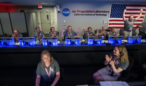 The NASA Team celebrates Juno's arrival at Jupiter - Photo: NASA