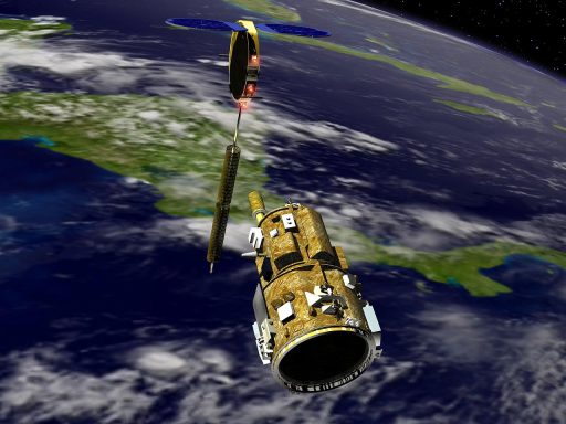 DART Rendezvous Demonstrator & MUBLCOM Target Satellite - Image: NASA