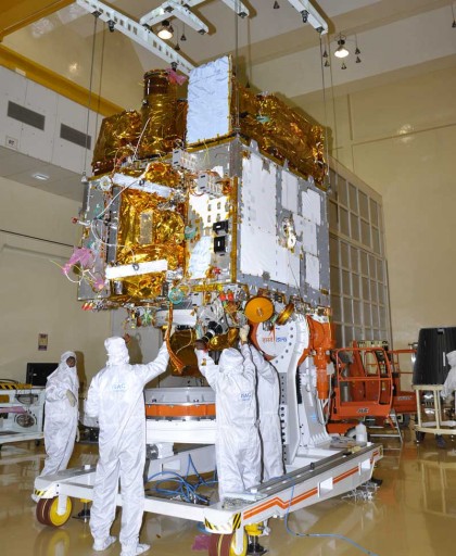 AstroSat during Assembly - Photo: ISRO