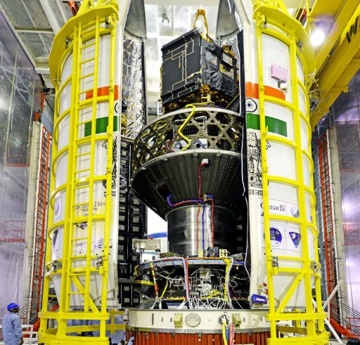PSLV C34 Payload Stack - Photo: ISRO