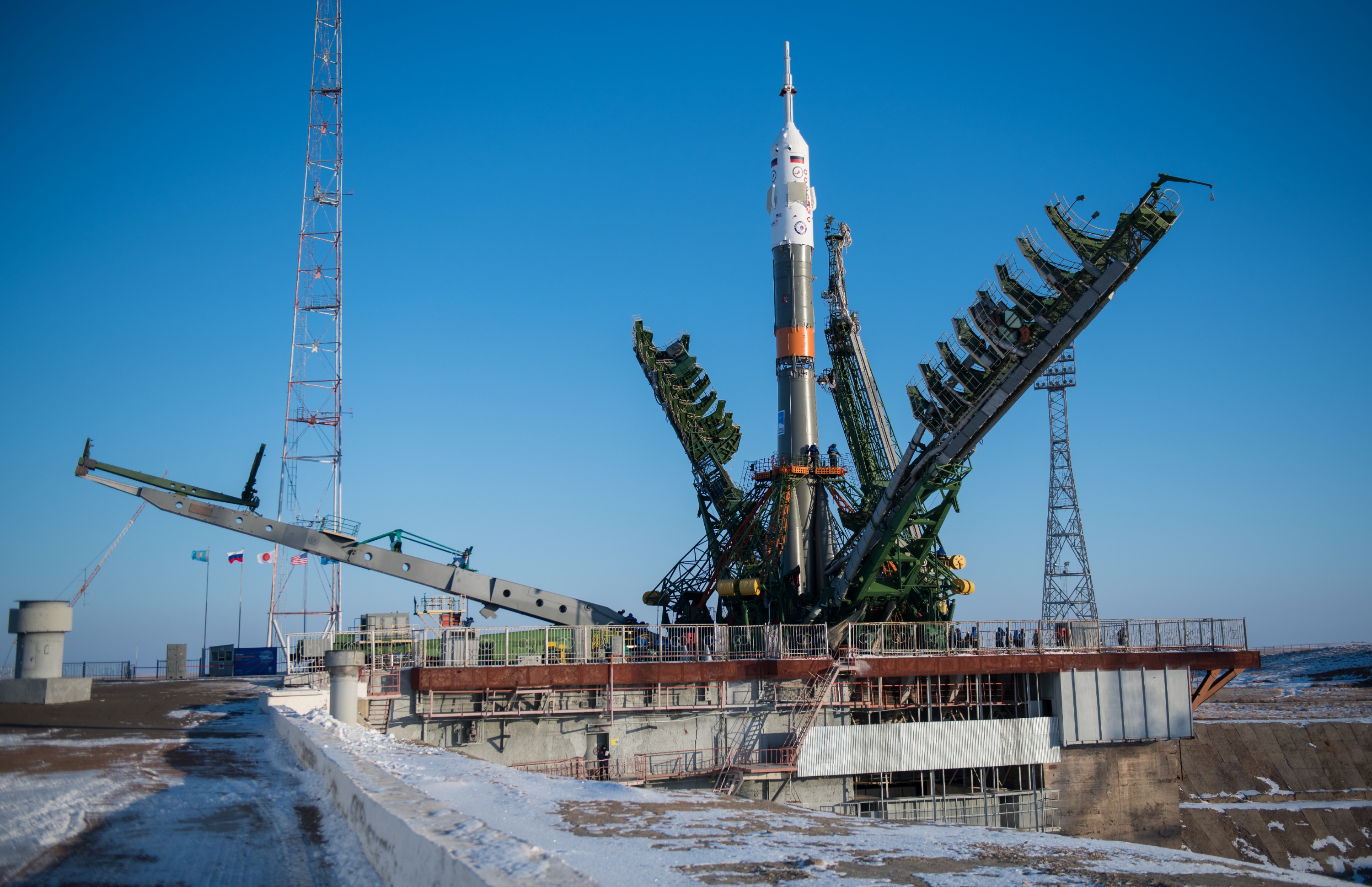 Multinational Crew Trio on the Eve of Launch on Six-Month Space Station Mission ...3000 x 1939