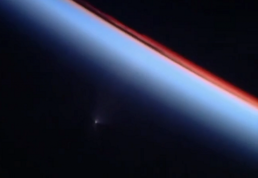The Ascending Soyuz seen from the Space Station - Credit: NASA TV