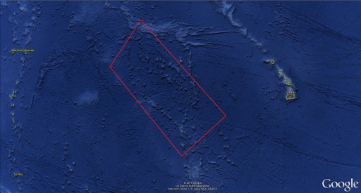 Centaur Re-Entry Zone - Image: Google Earth/Spaceflight101