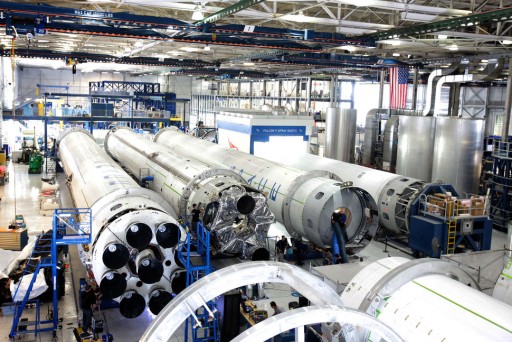 Falcon 9 Production Hall - Photo: SpaceX