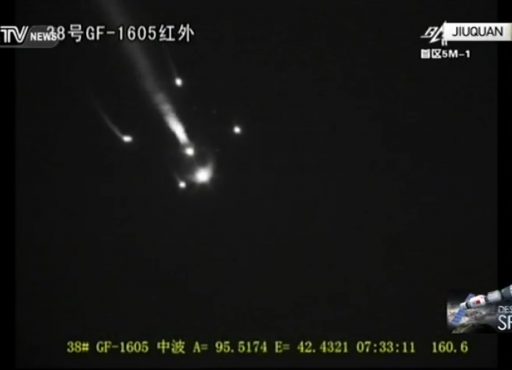 Boosters & Core Stage after Separation from Stage 2 - Photo: CCTV