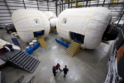 Bigelow Module Mock-Ups at their Las Vegas facility - Photo: NASA/Bill Ingalls