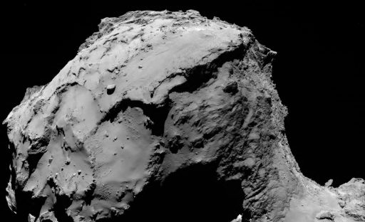 Rosetta's OSIRIS wide-angle imager captured this photo from a distance of 15.5 Kilometers - Credit: ESA/Rosetta/MPS for OSIRIS Team MPS/UPD/LAM/IAA/SSO/INTA/UPM/DASP/IDA