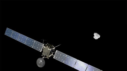 Rosetta approaches the comet - Credit: ESA/ATG medialab