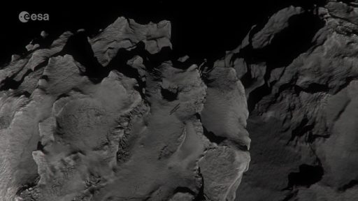 Artist's impression of Rosetta descending to the surface of Comet 67P - Image: ESA/ATG Medialab