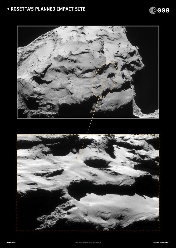 Rosetta's planned Impact Site - Credit: ESA/Rosetta/NavCam