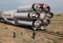 Proton-M Rocket rolls to Baikonur Launch Pad for long Satellite Delivery Mission